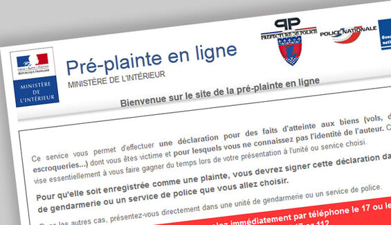 La pré-plainte en ligne